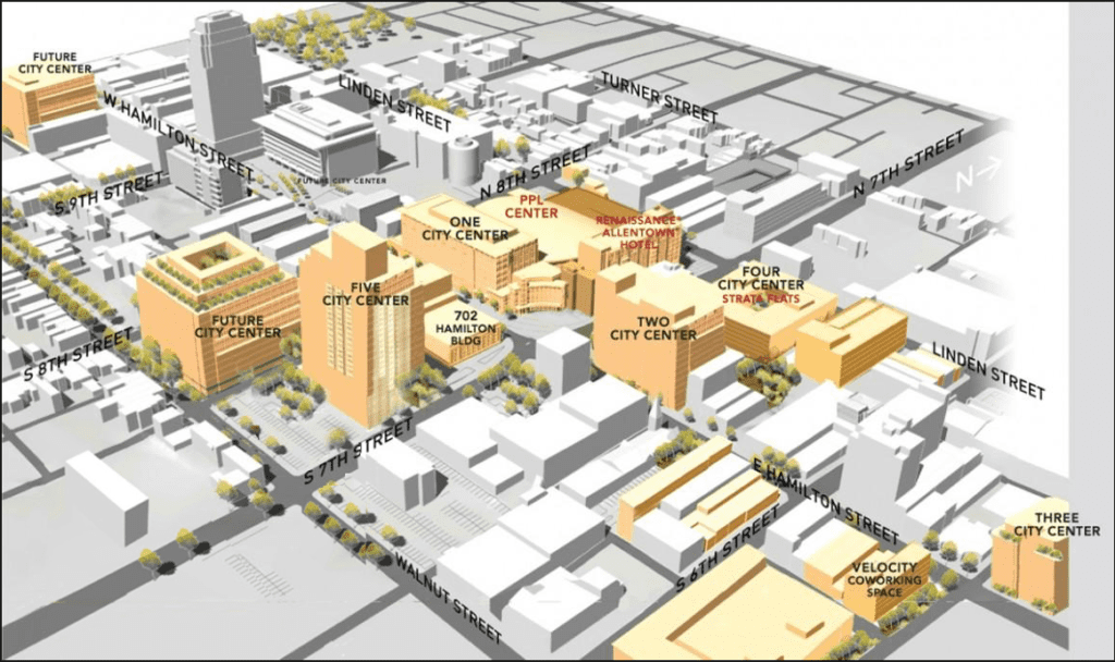 Downtown Development plan in Allentown, PA developed by Hammes Company